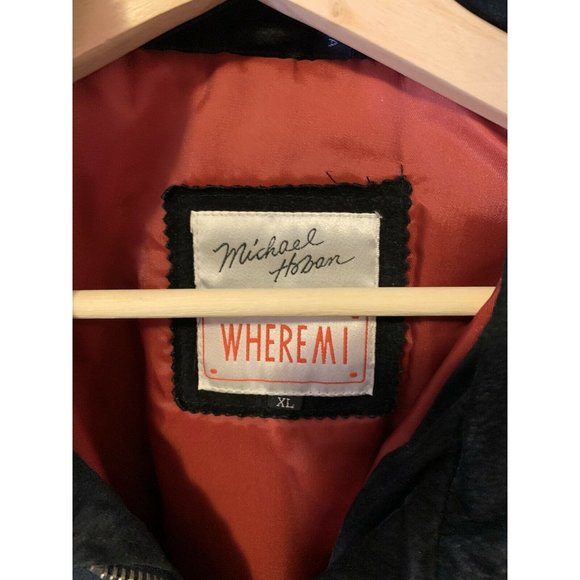 Vtg Michael Hoban WhereMI USA Big Stars Stripes Bomber Jacket Sz XL Soft - Picture 2 of 12